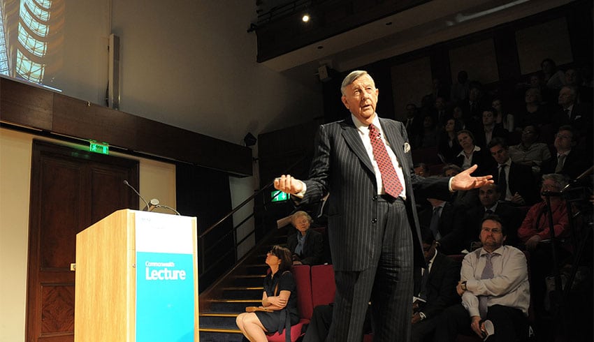 Dr James Martin at the 2010 Commonwealth Lecture